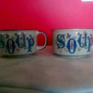 💥Sold💥Vintage Stoneware Soup Bowls/Cups